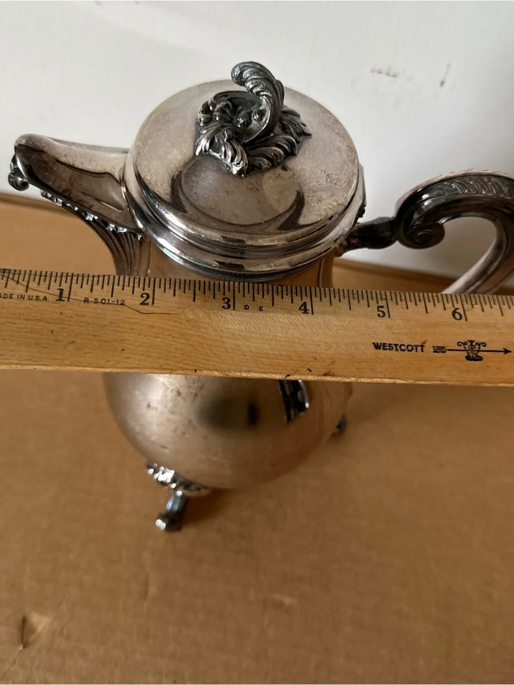 Christofle Silver Plated Coffee Urn with Ornate Handle